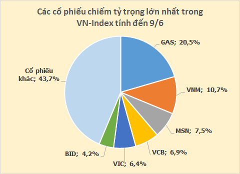 VN-Index đang chịu ảnh hưởng rất lớn từ biến động giá của cổ phiếu GAS (2)